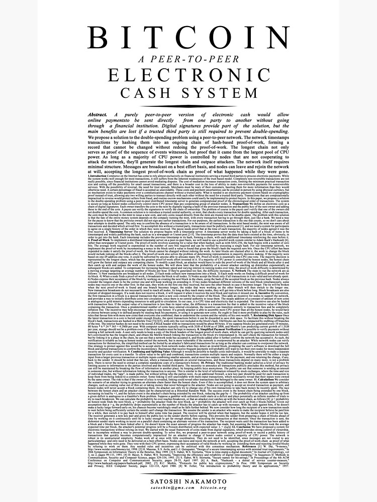 Bitcoin Whitepaper // Satoshi Nakamoto by cryptoboy