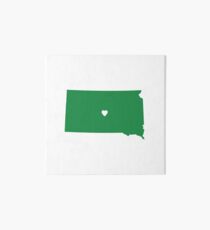 South Dakota Love in Green Art Board