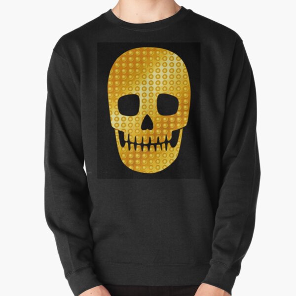 Goldener Schädel-Schwarz Pullover