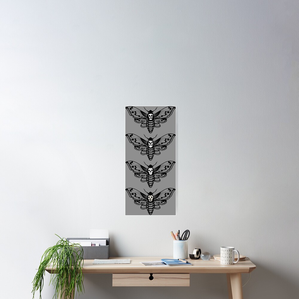 Ghost Death Head Moth Poster