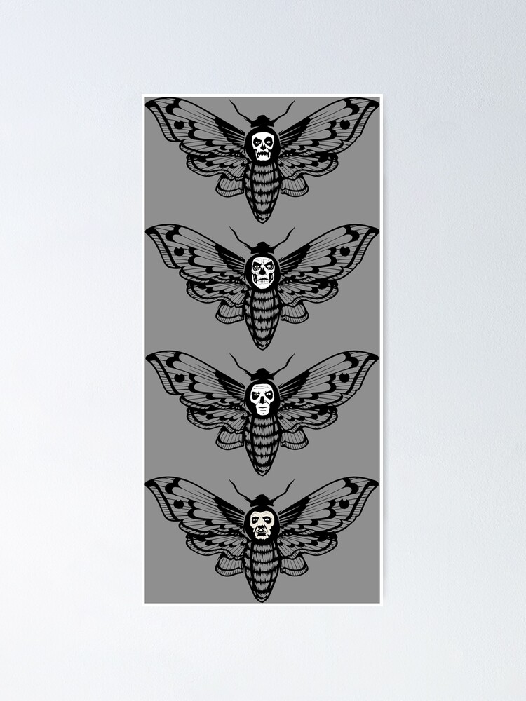 Alternate view of Ghost Death Head Moth Poster