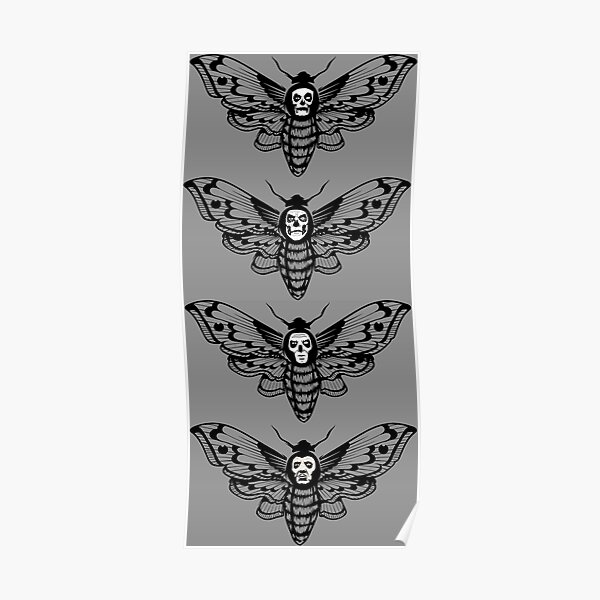 Ghost Death Head Moth Poster