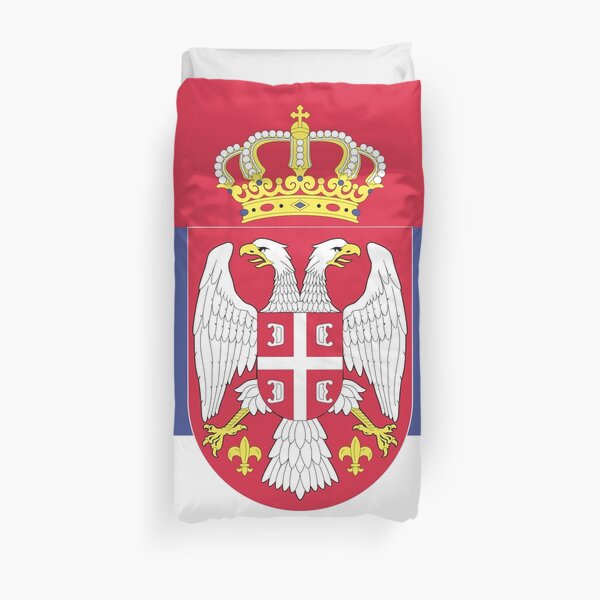 Serbia flag emblem Duvet Cover