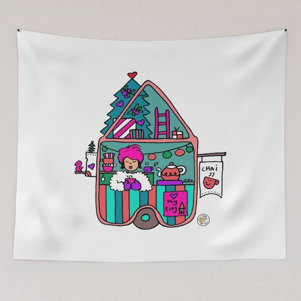 Item preview, Tiny house cabin xmas christmas designed and sold by mellowdays.
