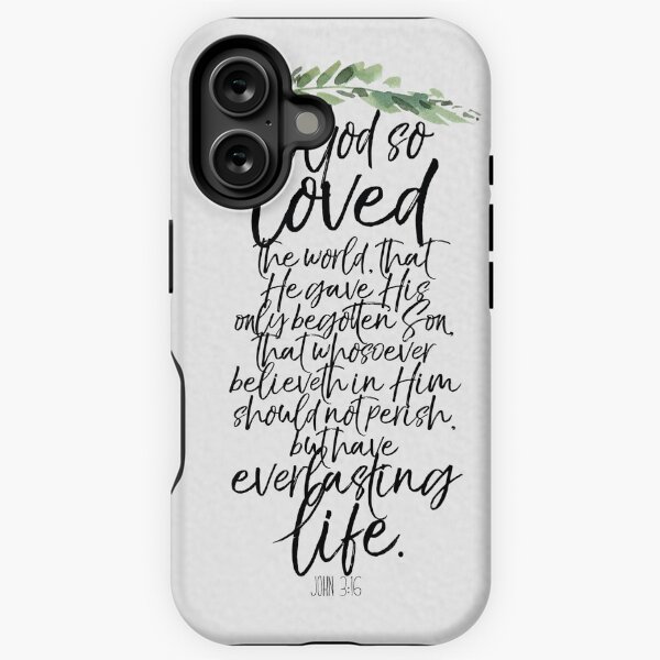 Item preview, John 3:16 bible verse calligraphy designed and sold by edgeofthesand.