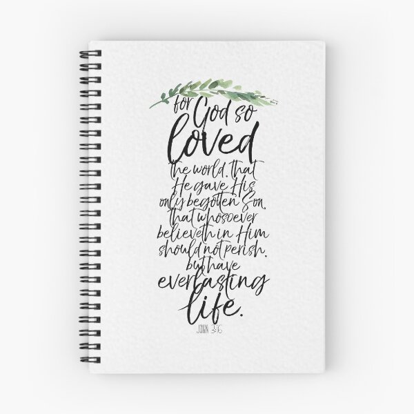 Item preview, John 3:16 bible verse calligraphy designed and sold by edgeofthesand.