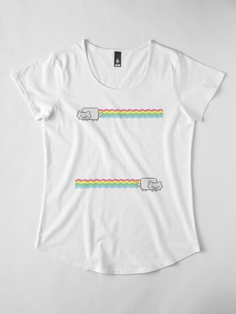 Vista alternativa de Camiseta premium de cuello ancho Merry Christmas with cats