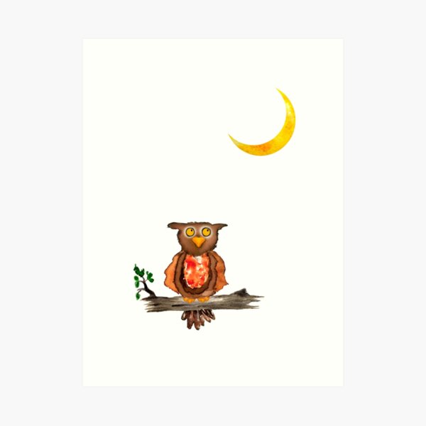 hello moon Art Print