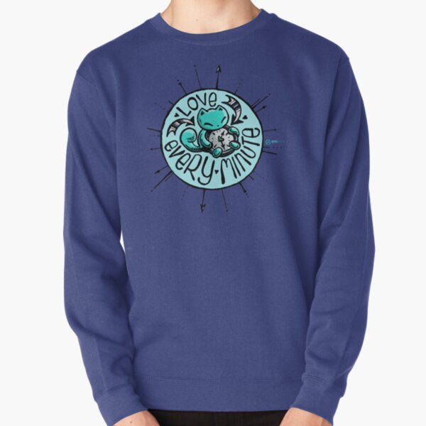 Skribbles: Love every minute (blue) Pullover Sweatshirt