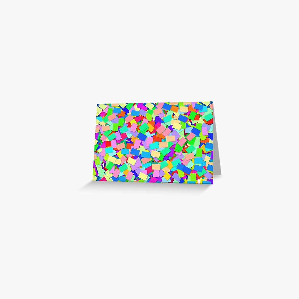 "Colorful confetti" Greeting Card by Dator Redbubble