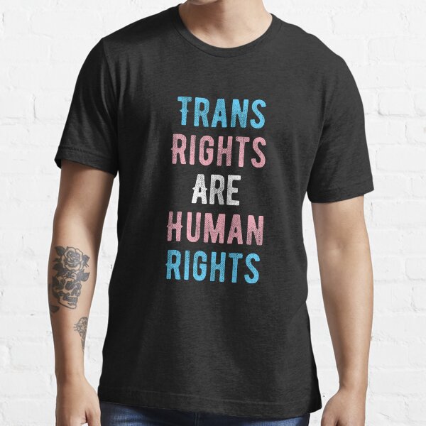 Trans Rights Are Human Rights transgender flag people Mug Essential T-Shirt