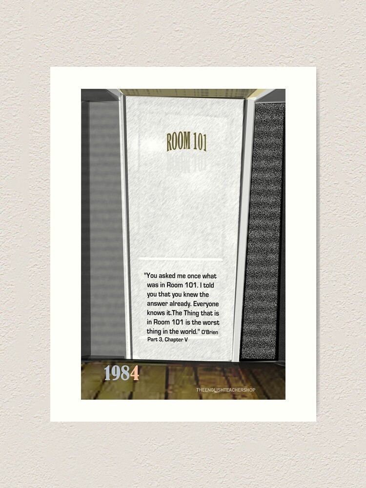 1984 Room 101 Image And Quote Art Print