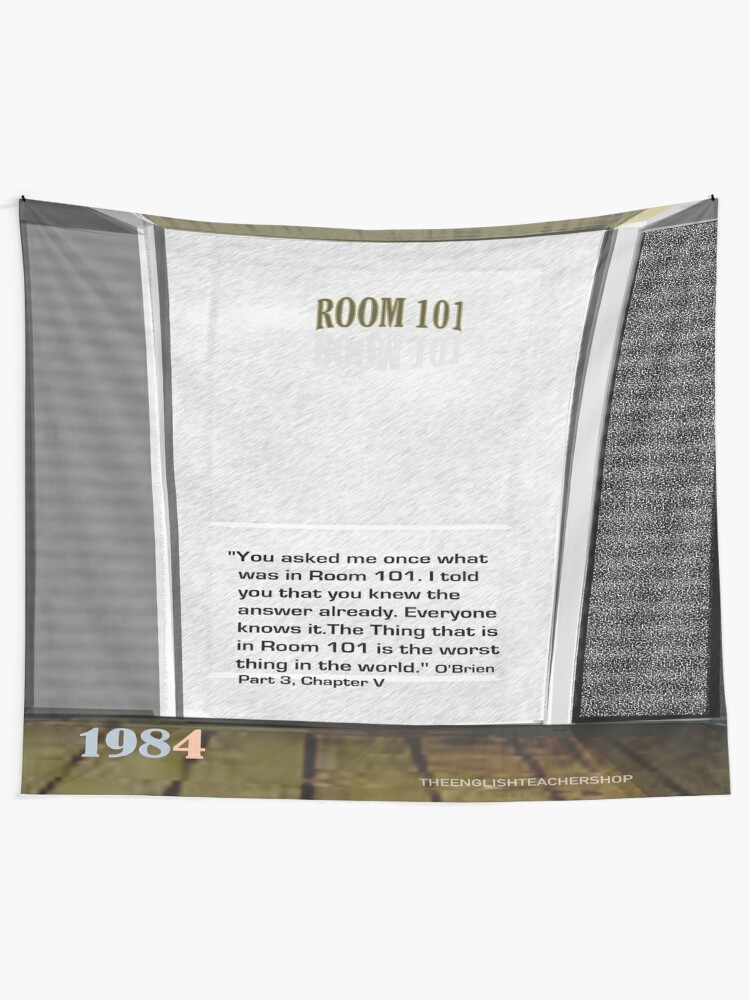 1984 Room 101 Image And Quote Wall Tapestry