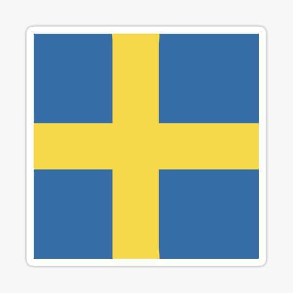 Sweden flag emblem Sticker