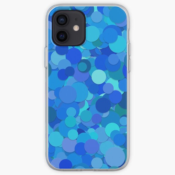 Blaues Konfetti iPhone Flexible Hülle