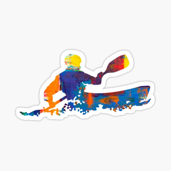 Abstract Kayak Art Sticker