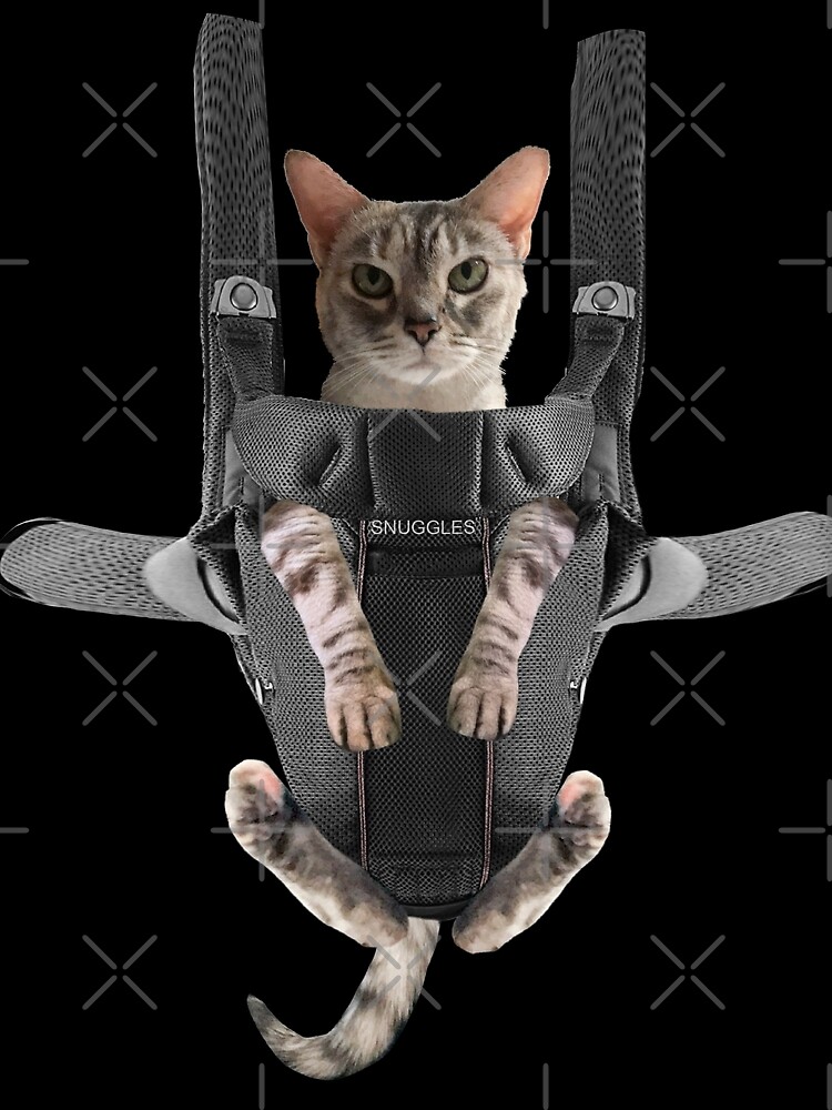Thumbnail 5 of 5, Graphic T-Shirt, Cat in Baby Carrier designed and sold by Del0860.