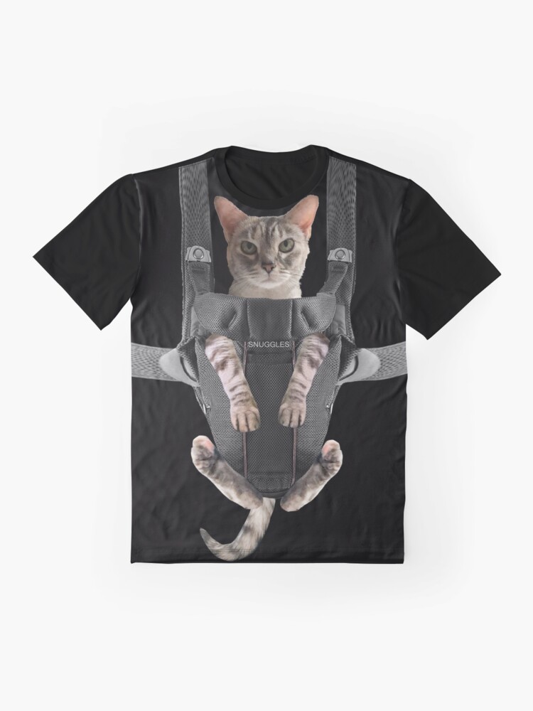 Thumbnail 4 of 5, Graphic T-Shirt, Cat in Baby Carrier designed and sold by Del0860.