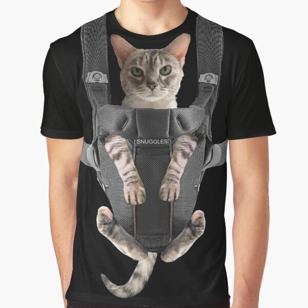 cat in carrier shirt