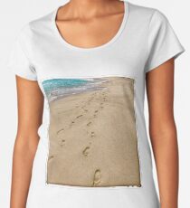 Footsteps in the sand Women's Premium T-Shirt
