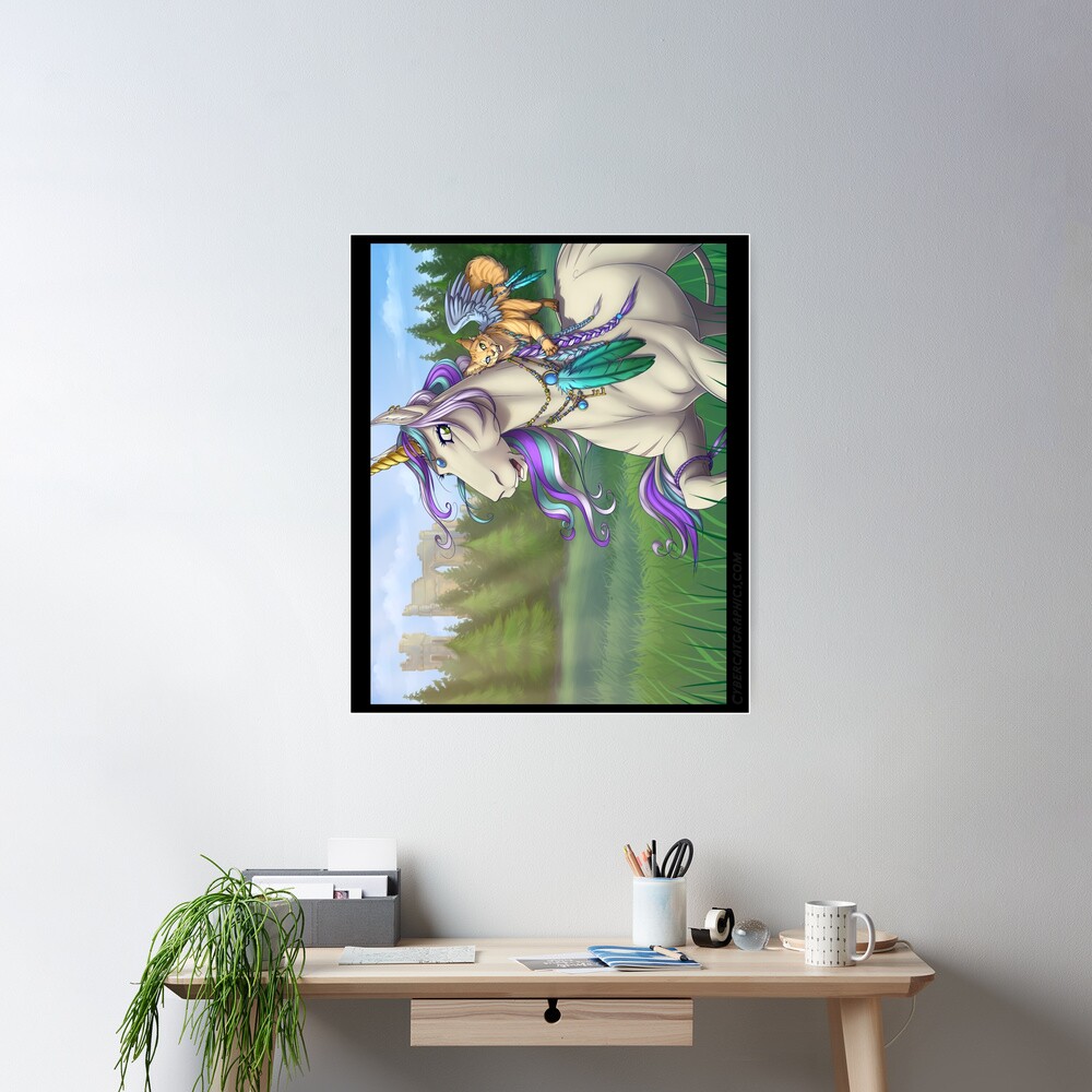 Meadow Unicorn Poster Poster