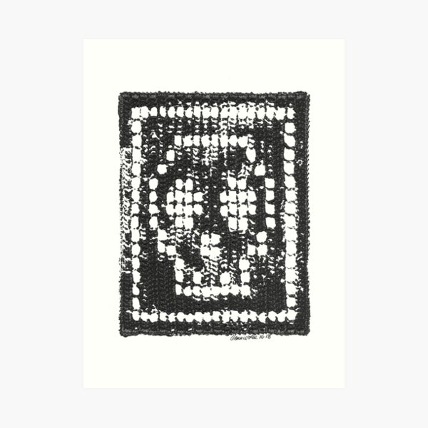 Crochet Impressions: SKULL Art Print