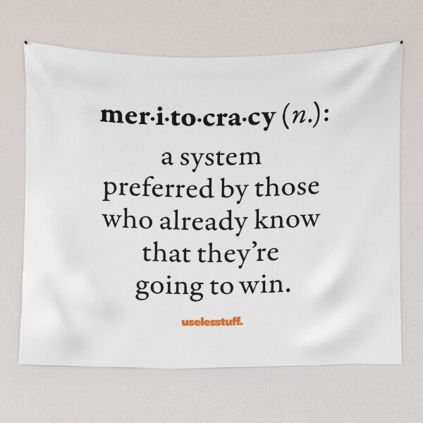 Item preview, 16276-01-BLT - Diccionario Uselesstuff® - Meritocracia - Victoria (Negro) designed and sold by Uselesstuff.