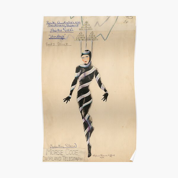Afford costume designs: Morse code, 1935-1936 Poster