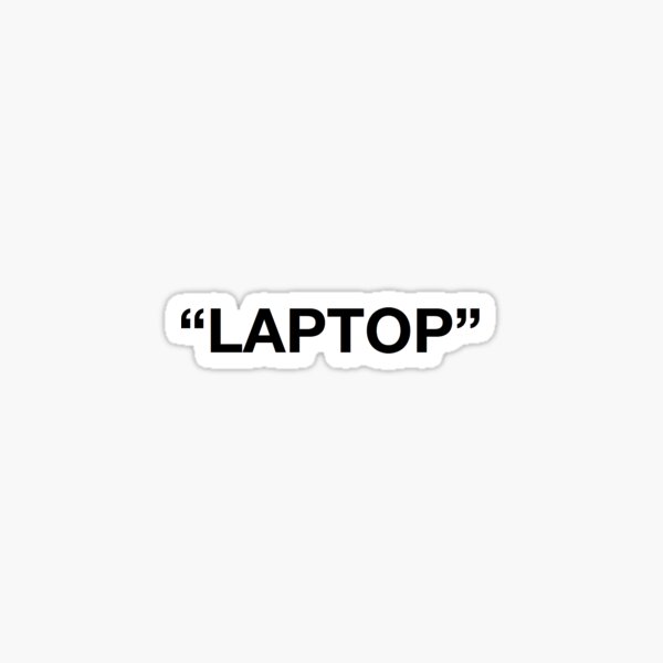Laptop Off White Sticker