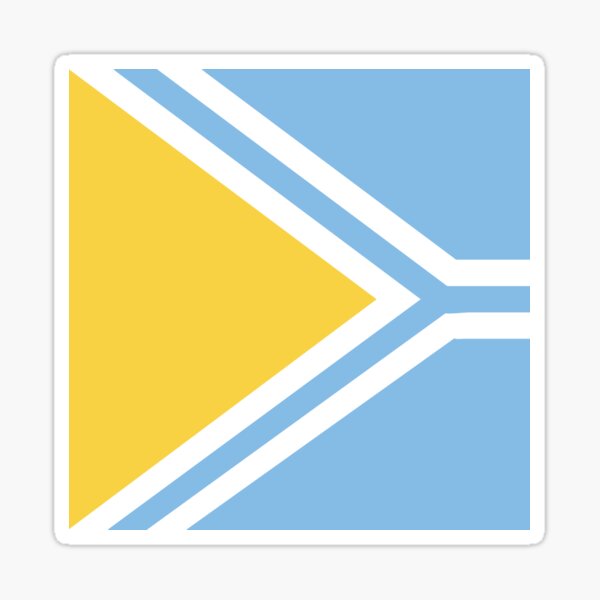 Tuva flag emblem Sticker