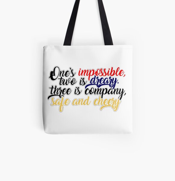 Company lyrics Sticker All Over Print Tote Bag