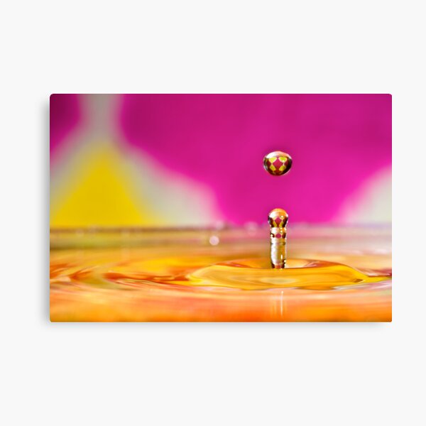 Jumping water drop Canvas Print