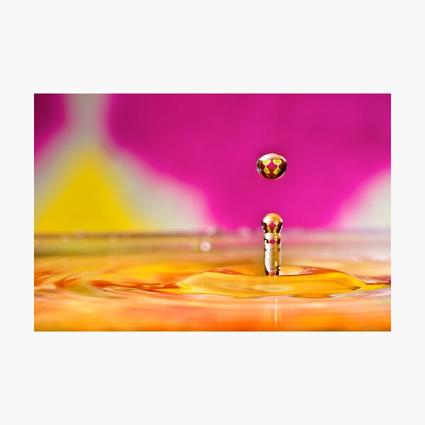 Jumping water drop Photographic Print