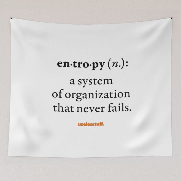 Item preview, 16278-01-BLT – Uselesstuff® Dictionary – Entropy – Organized (Black) designed and sold by Uselesstuff.