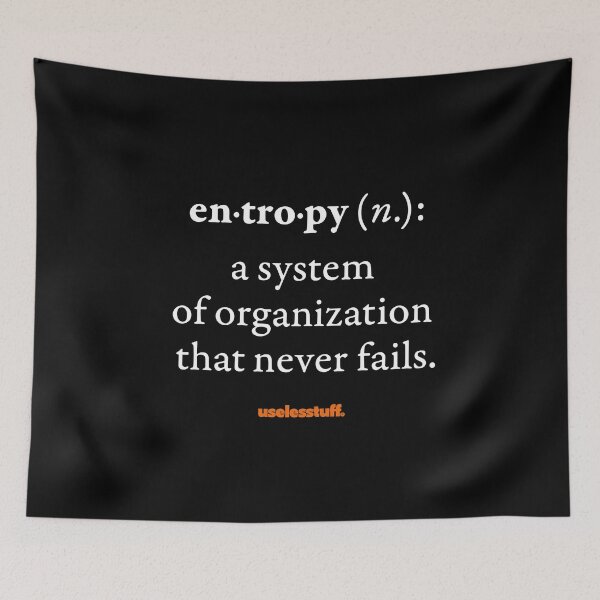 Item preview, 16278-01-BDK - Diccionario Uselesstuff® - Entropía - Organizado (Blanco) designed and sold by Uselesstuff.