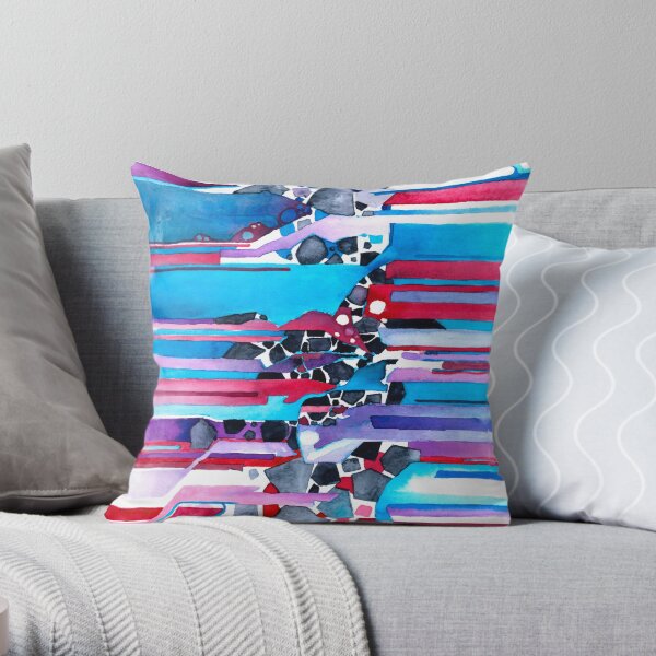Everything Has An Edge - Watercolor Painting Throw Pillow