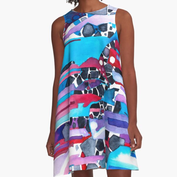 Everything Has An Edge - Watercolor Painting A-Line Dress