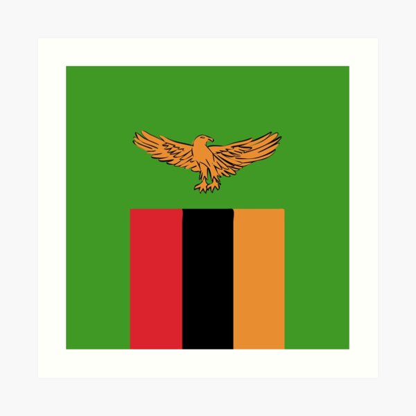 Zambia flag emblem Art Print