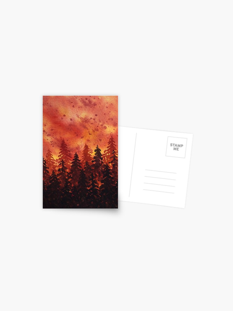 Sunset Wings Postcard Art Print
