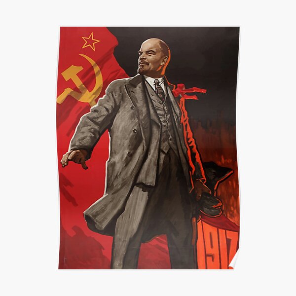 Joseph Stalin and Vladimir Lenin Repro Politicial POSTER 
