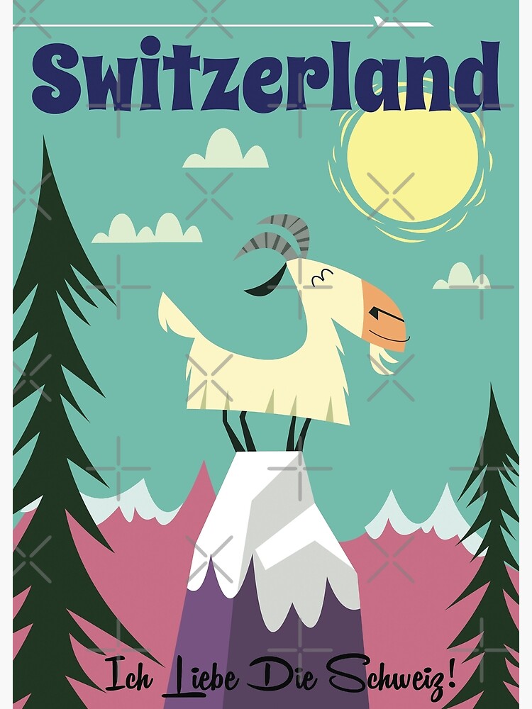 "Switzerland Travel poster" Art Print by GAGodel | Redbubble