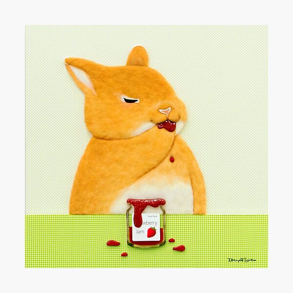 strawberry jam II (2016) Rabbit / Bunny Art Photographic Print