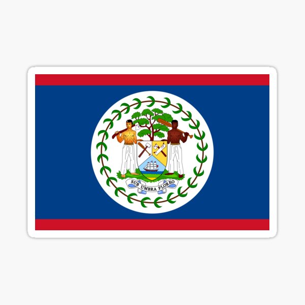 Item preview, Belize flag designed and sold by Lingo Shop.