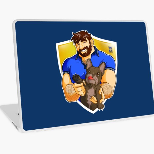 ADAM LIKES FRENCHIES - BRINDLE BULLDOG Laptop Skin