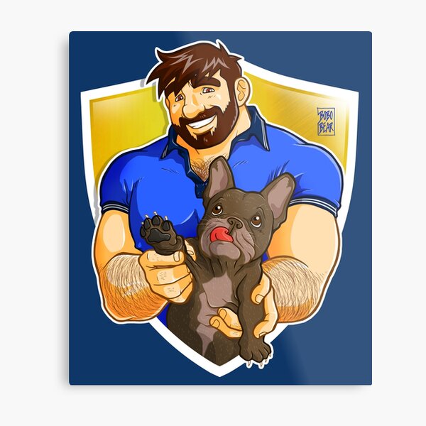 ADAM LIKES FRENCHIES - BRINDLE BULLDOG Metal Print
