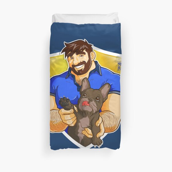 ADAM LIKES FRENCHIES - BRINDLE BULLDOG Duvet Cover
