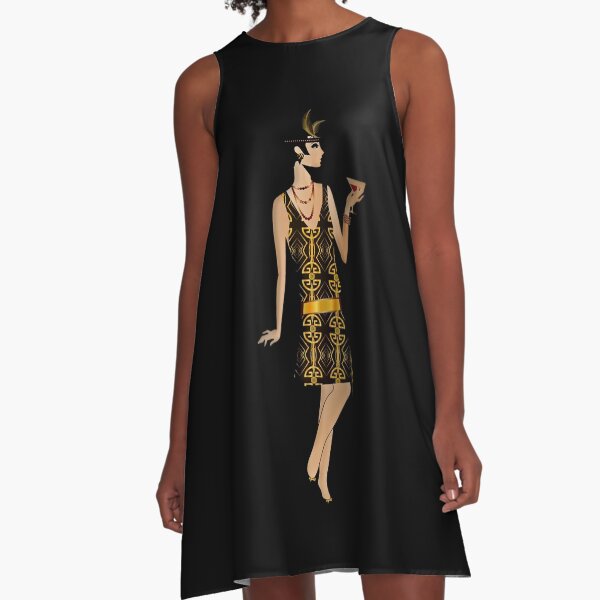 Great Gatsby Flapper - 1920s Dress  A-Line Dress