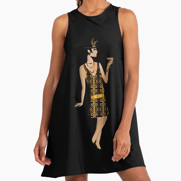 Great Gatsby Flapper - 1920s Dress " A-Line Dress for Sale by Sapphire-X |  Redbubble