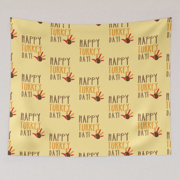 Item preview, HAPPY TURKEY DAY with turkey hand designed and sold by jazzydevil.