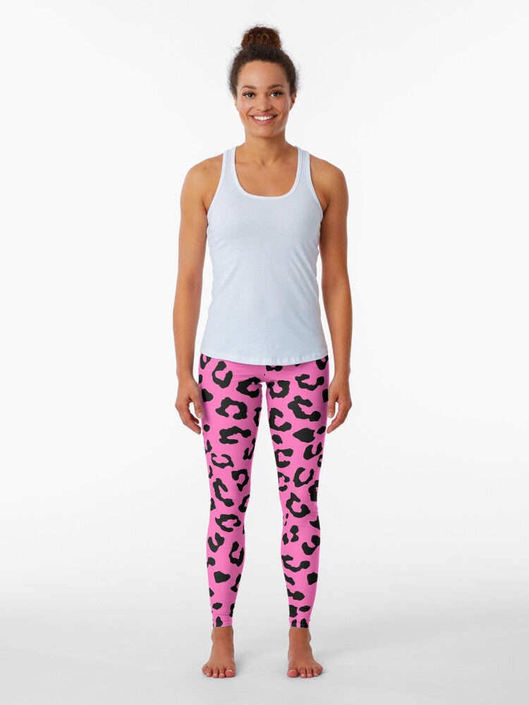 Pink Cheetah Skin Print Leggings for Sale by ironydesigns